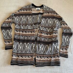 Old Navy Geometric Patterned Open Front Cardigan Sweater